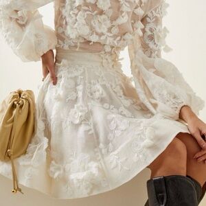 Zimmermann Postcard Floral Appliqué Blouse Size 1, NWOT
